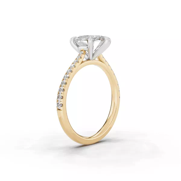 Tradition Cathedral Pavé 2.00 ct. Oval Lab Engagement Ring (1.8mm)