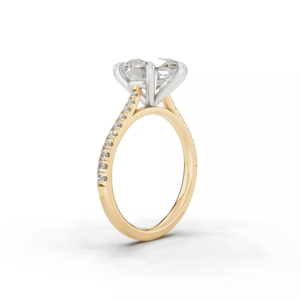 Tradition Cathedral Pavé 3.00 ct. Oval Lab Engagement Ring (1.8mm)