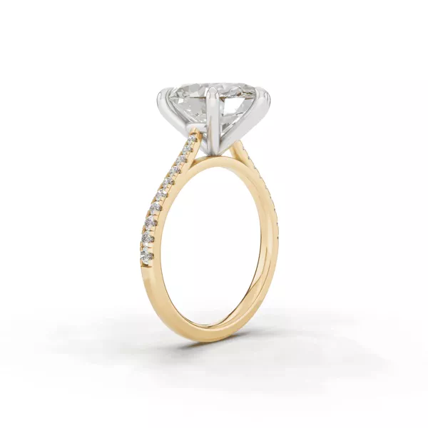 Tradition Cathedral Pavé 4.00 ct. Oval Lab Engagement Ring (1.8mm)