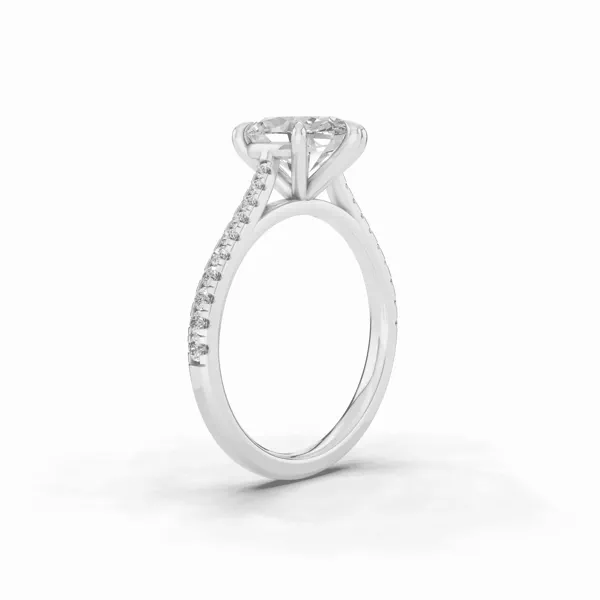 Tradition Cathedral Pavé 2.00 ct. Oval Lab Engagement Ring (1.8mm)