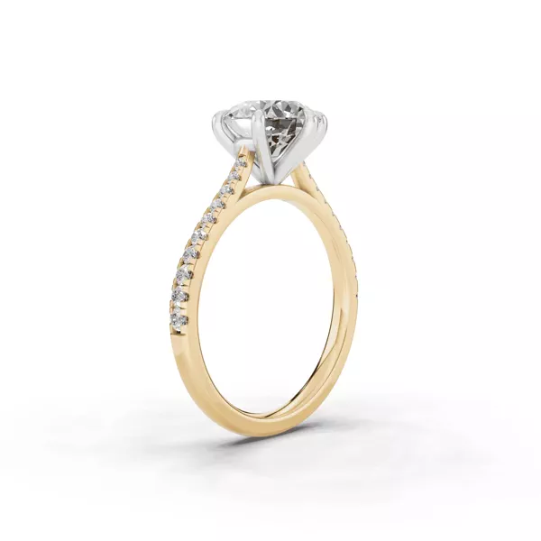 Tradition Cathedral Pavé 2.00 ct. Round Lab Engagement Ring (1.8mm)