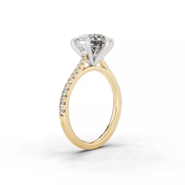 Tradition Cathedral Pavé 3.00 ct. Round Lab Engagement Ring (1.8mm)
