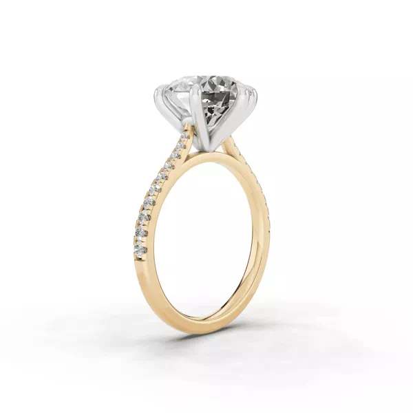 Tradition Cathedral Pavé 4.00 ct. Round Lab Engagement Ring (1.8mm)