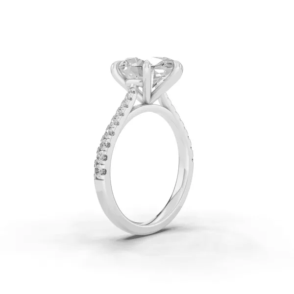 Tradition Cathedral Pavé 3.00 ct. Oval Lab Engagement Ring (2.2mm)