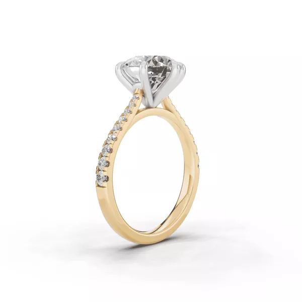 Tradition Cathedral Pavé 3.00 ct. Round Lab Engagement Ring (2.2mm)