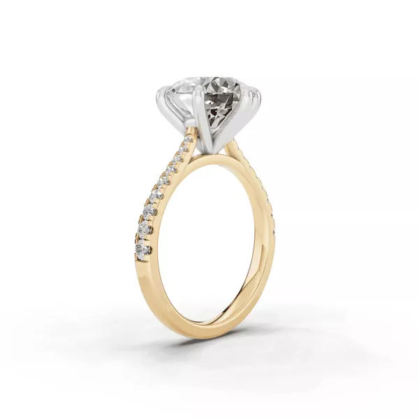Tradition Cathedral Pavé 4.00 ct. Round Lab Engagement Ring (2.2mm)