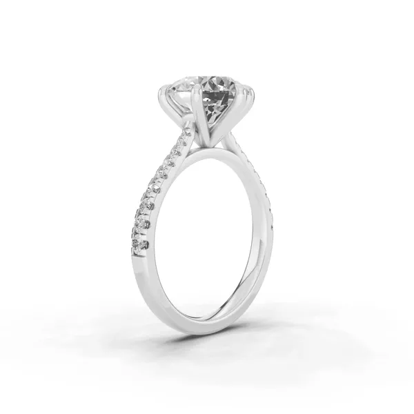 Tradition Cathedral Pavé 3.00 ct. Round Lab Engagement Ring (2.2mm)