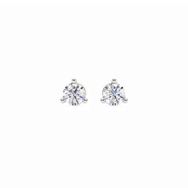 Three-Prong Martini Lab Diamond Screw-Back Earrings (1/2 ct. tw.)