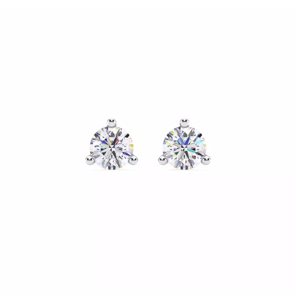 Three-Prong Martini Lab Diamond Screw-Back Earrings (1 ct. tw.)