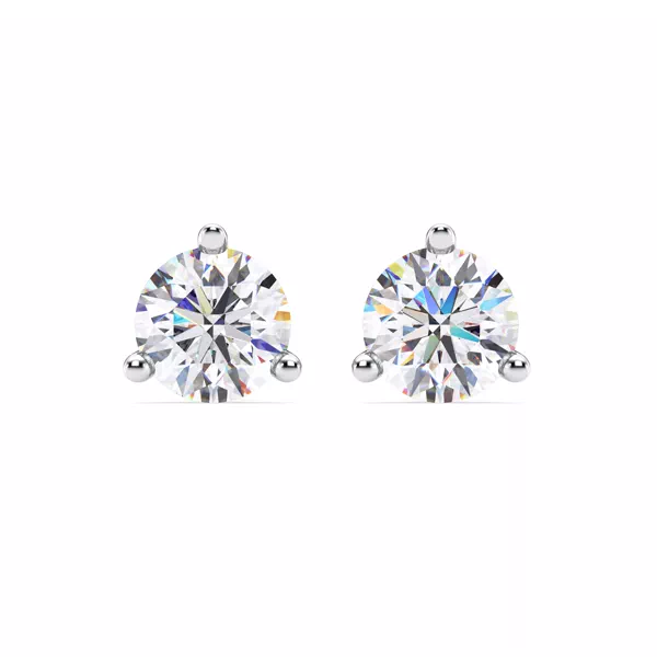 Three-Prong Martini Lab Diamond Screw-Back Earrings (5 ct. tw.)
