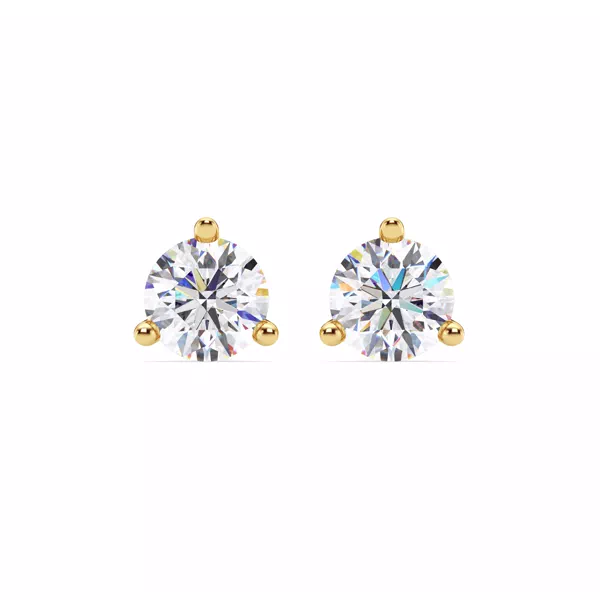 Three-Prong Martini Lab Diamond Screw-Back Earrings (3 ct. tw.)