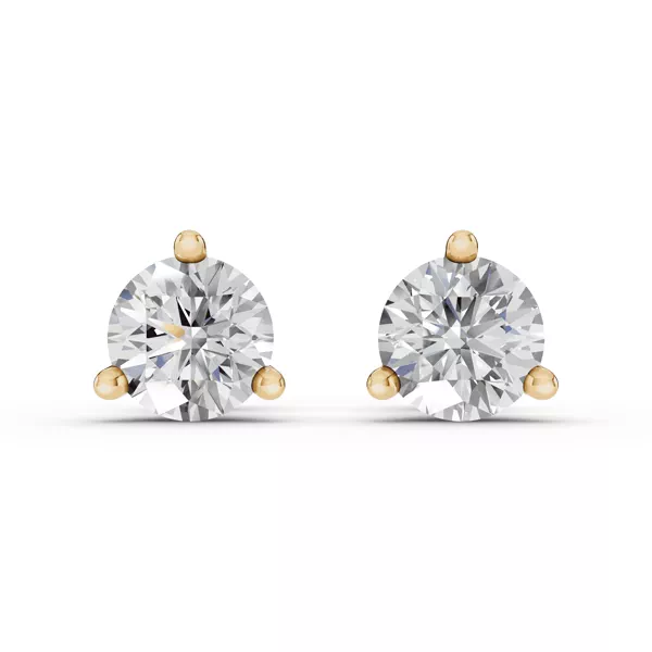 Three-Prong Martini Lab Diamond Guardian Back Earrings (5 ct. tw.)