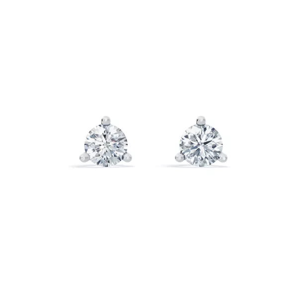 Three-Prong Martini Lab Diamond Guardian Back Earrings (1 ct. tw.)