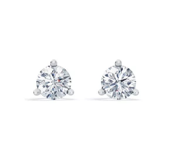 Three-Prong Martini Lab Diamond Guardian Back Earrings (3 ct. tw.)