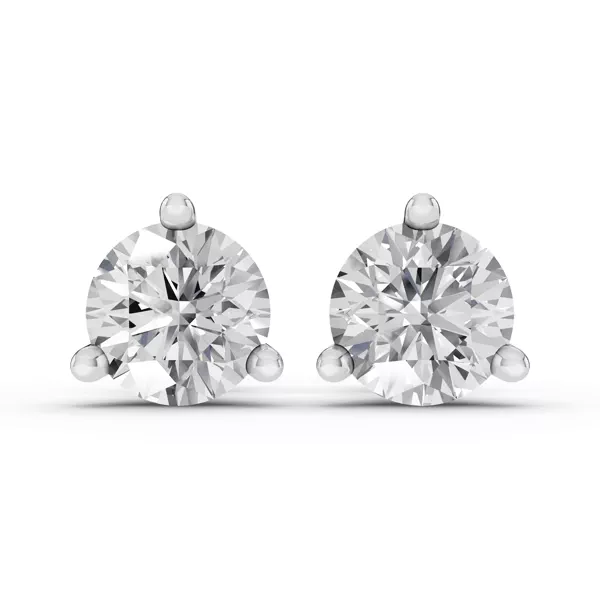 Three-Prong Martini Lab Diamond Guardian Back Earrings (6 ct. tw.)