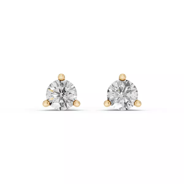 Three-Prong Martini Lab Diamond Guardian Back Earrings (1.50 ct. tw.)