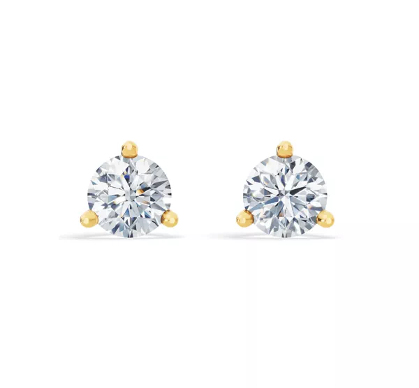 Three-Prong Martini Lab Diamond Guardian Back Earrings (3 ct. tw.)
