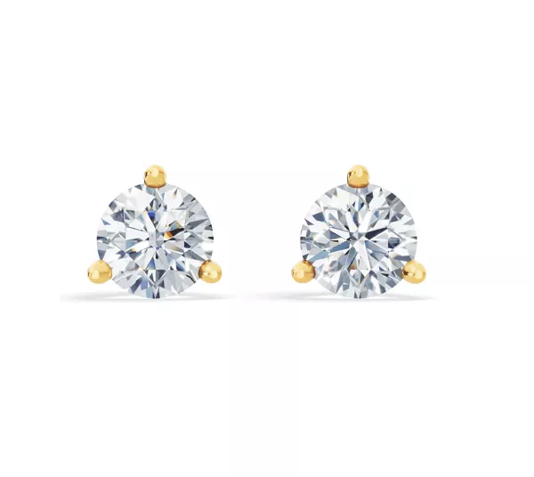 Three-Prong Martini Lab Diamond Guardian Back Earrings (4 ct. tw.)