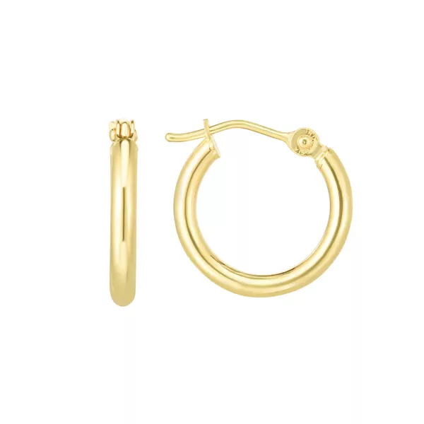 Classic Polished Gold Hoops (15mm)