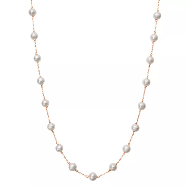 Freshwater Pearl Station Necklace (6–7mm)