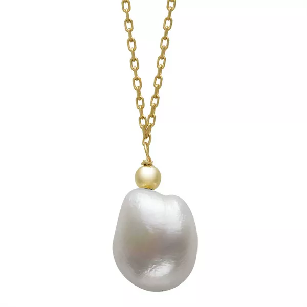 Baroque Freshwater Pearl Pendant Necklace (10–11mm)
