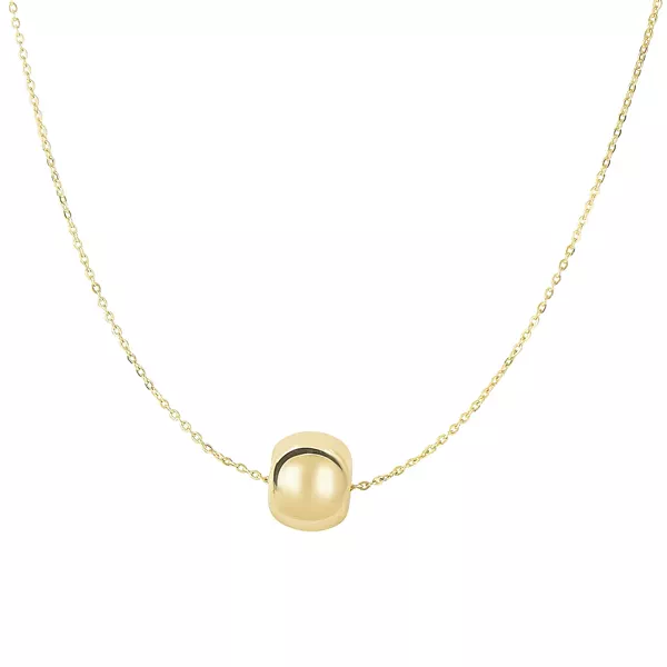 Domed Rondel Gold Necklace