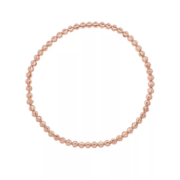 Faceted Bead Stretch Gold Bracelet