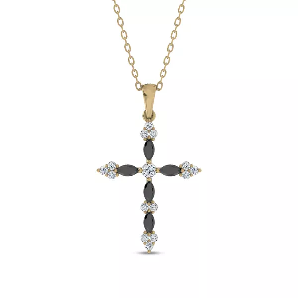 Midnight Noir Cross Necklace By Christian Siriano