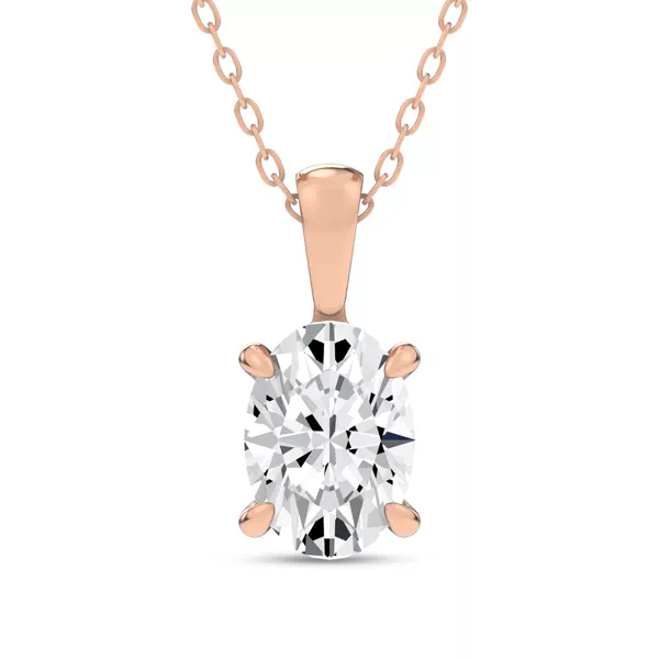 Midnight Halo Oval Lab Pendant (2 ct. tw.) by Christian Siriano