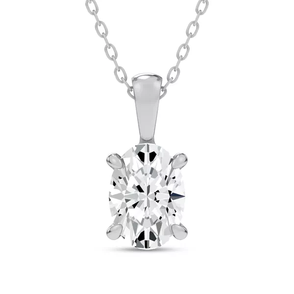 Midnight Halo Oval Lab Pendant (2 ct. tw.) by Christian Siriano