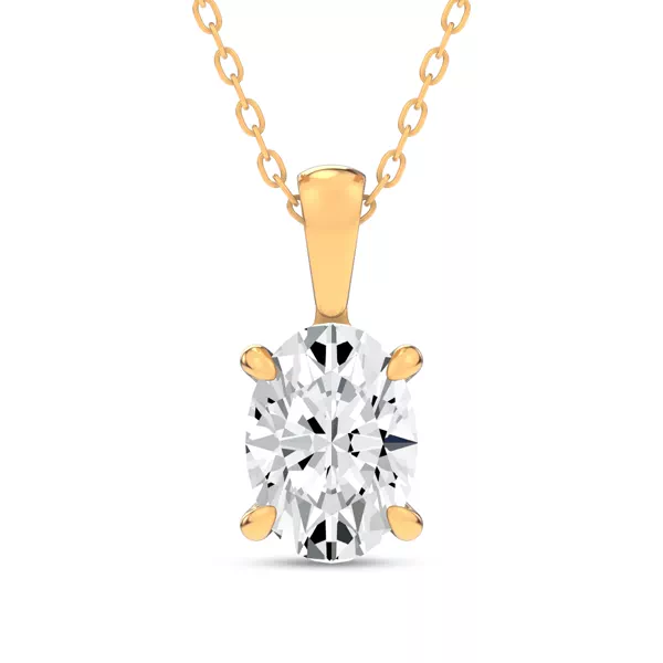 Midnight Halo Oval Lab Pendant (2 ct. tw.) by Christian Siriano