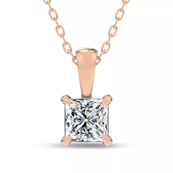 Midnight Halo Princess Lab Pendant (2 ct. tw.) by Christian Siriano
