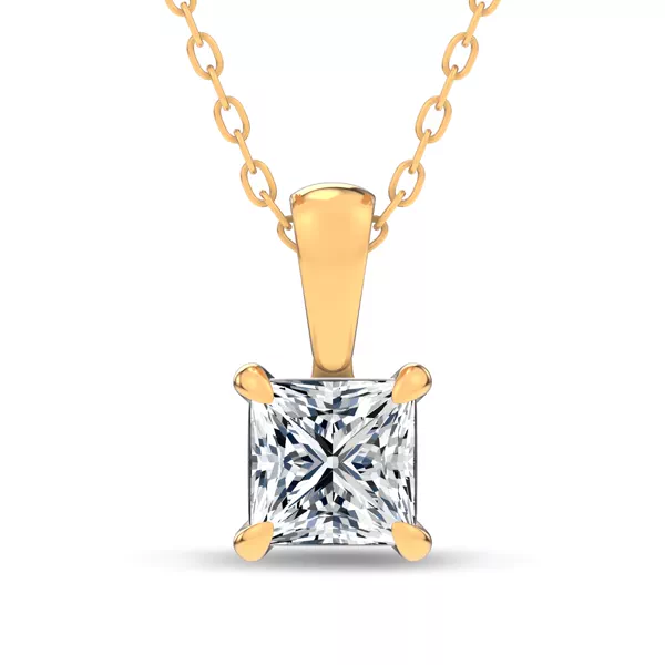 Midnight Halo Princess Lab Pendant (2 ct. tw.) by Christian Siriano