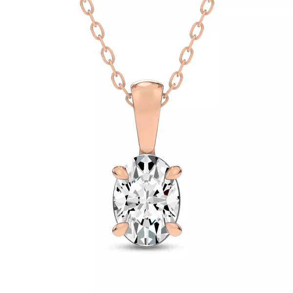 Midnight Halo Oval Lab Pendant (1 ct. tw.) by Christian Siriano