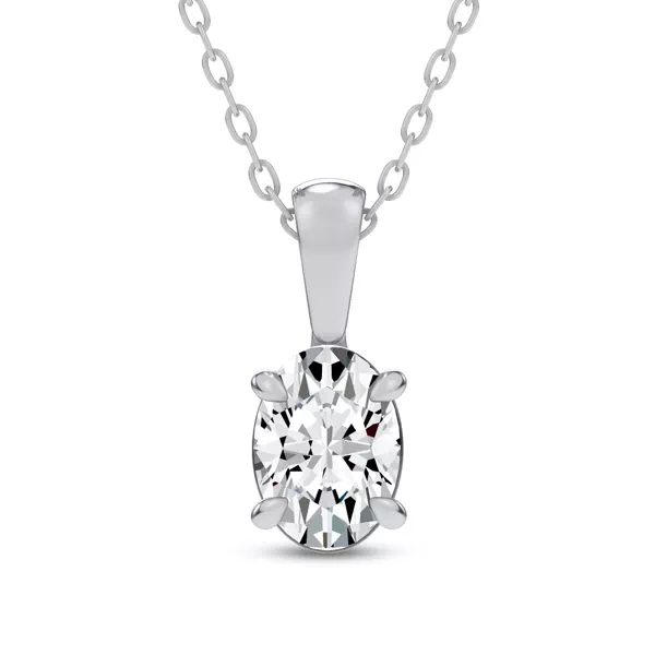 Midnight Halo Oval Lab Pendant (1 ct. tw.) by Christian Siriano