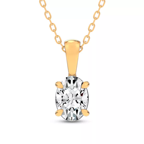 Midnight Halo Oval Lab Pendant (1 ct. tw.) by Christian Siriano