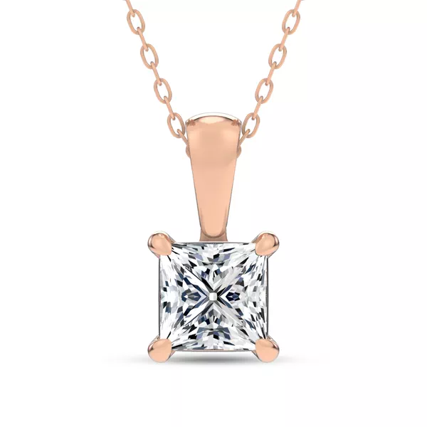Midnight Halo Princess Lab Pendant (1 ct. tw.) by Christian Siriano