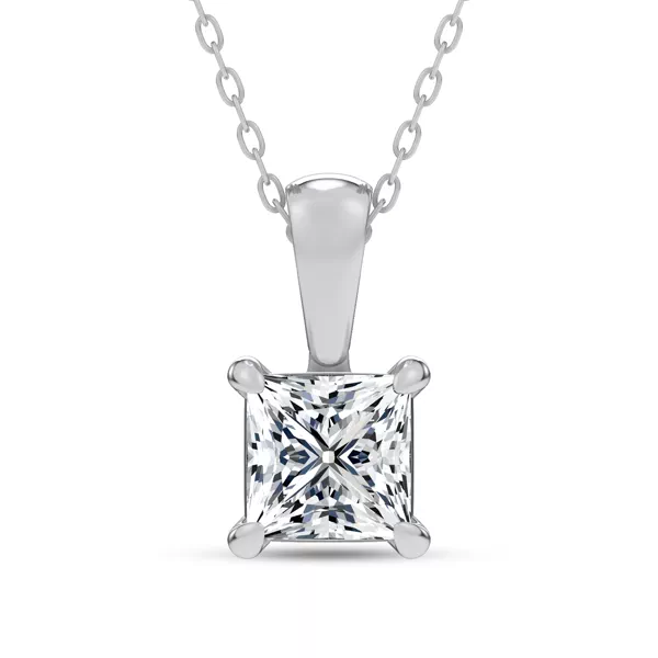 Midnight Halo Princess Lab Pendant (1 ct. tw.) by Christian Siriano