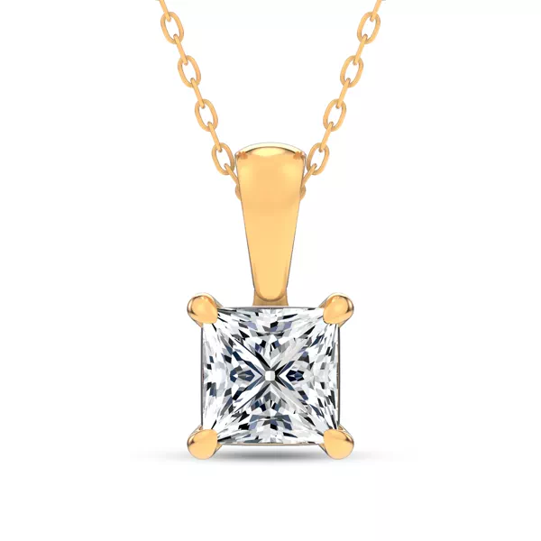 Midnight Halo Princess Lab Pendant (1 ct. tw.) by Christian Siriano