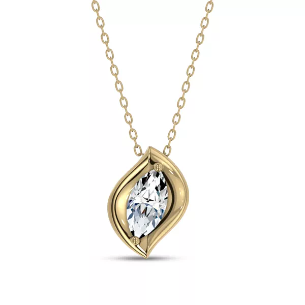 Draped Marquise Lab Diamond Pendant Necklace by Christian Siriano