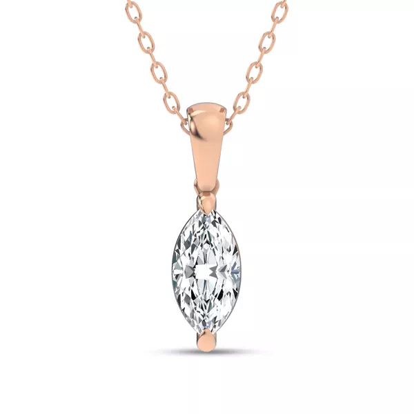 Midnight Halo Marquise Lab Pendant (1 ct. tw.) by Christian Siriano
