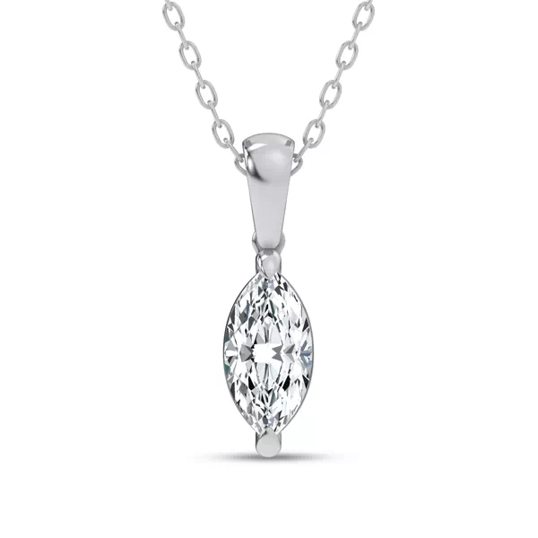 Midnight Halo Marquise Lab Pendant (1 ct. tw.) by Christian Siriano