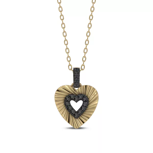Midnight Noir Radiant Heart Necklace By Christian Siriano