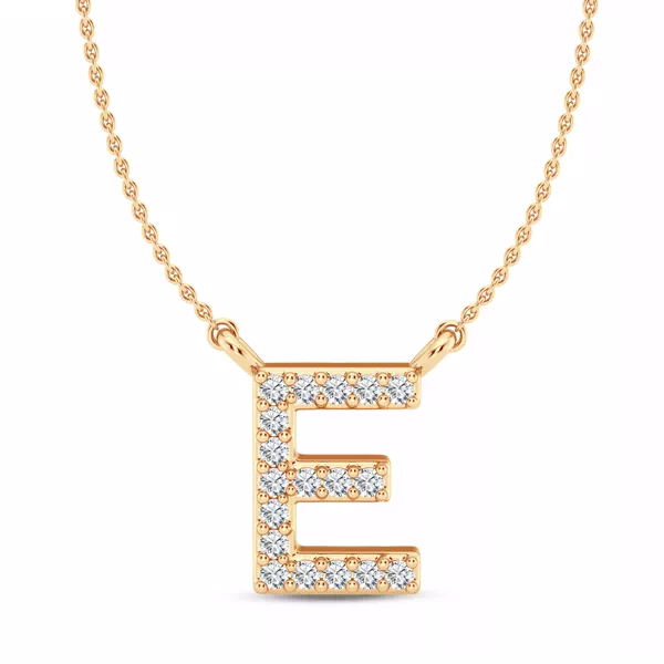 Diamond Initial Necklace – E