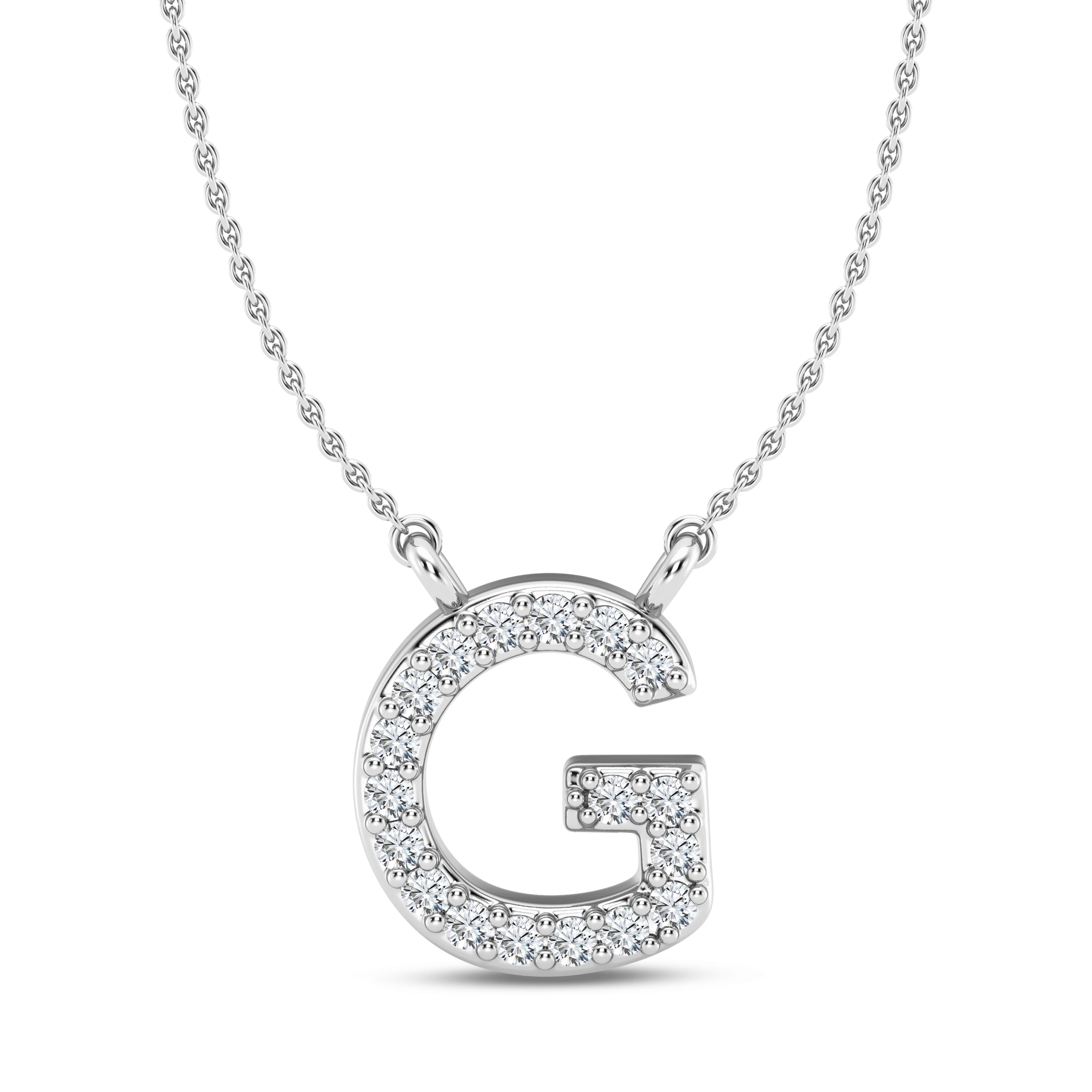Diamond Initial Necklace – G