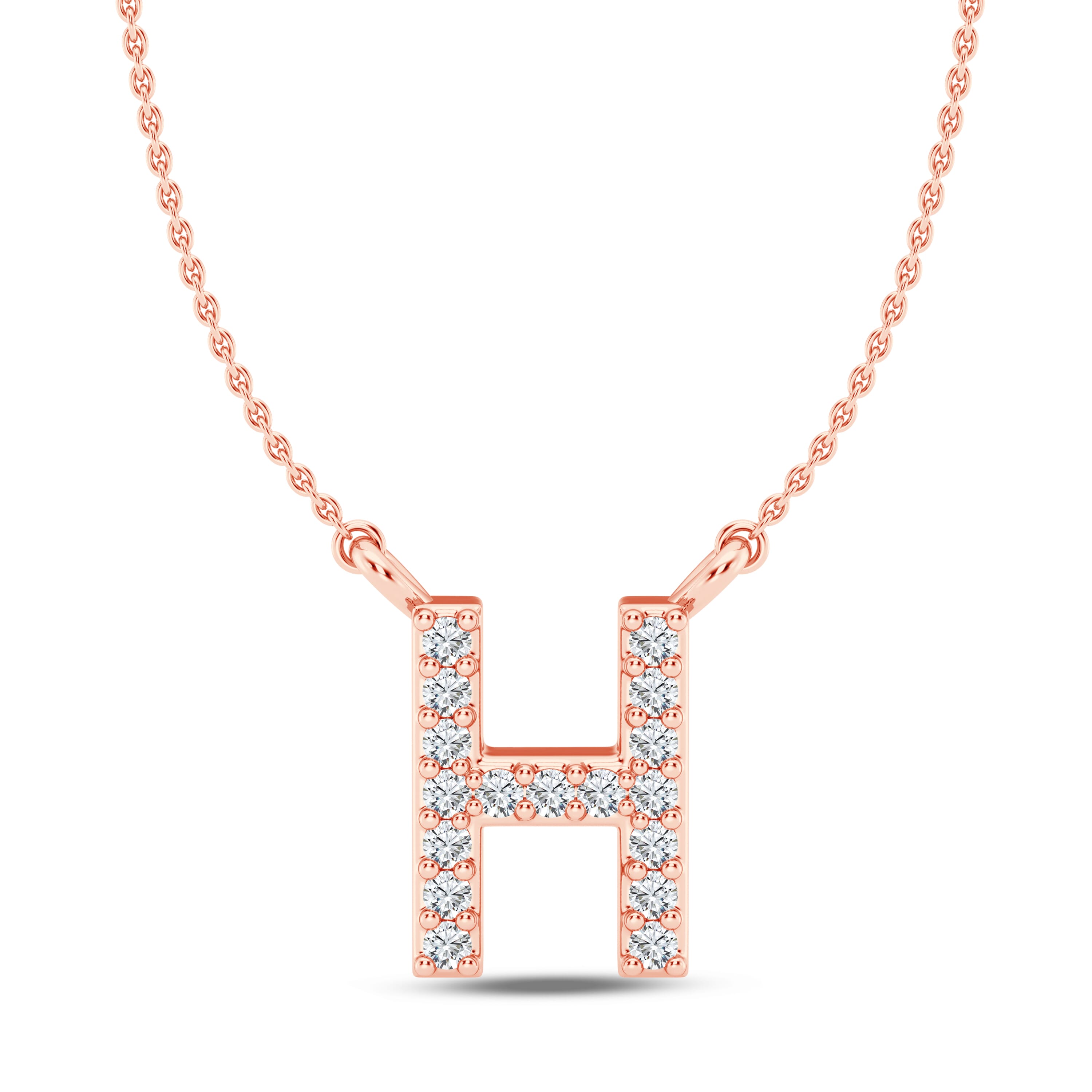 Diamond Initial Necklace – H