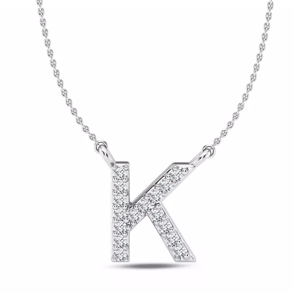 Diamond Initial Necklace – K