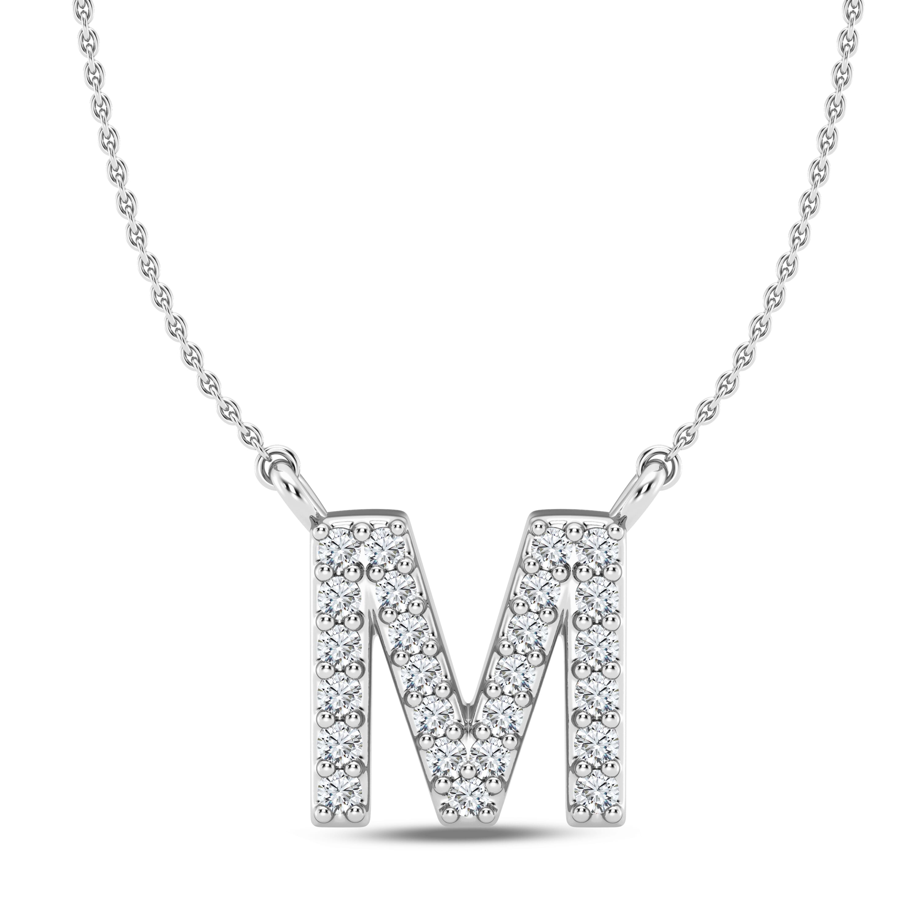 Diamond Initial Necklace – M