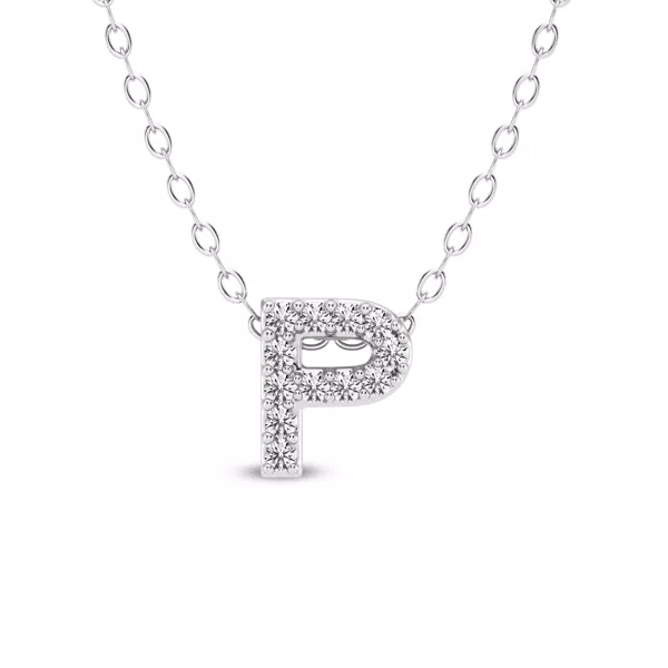 Petite Diamond Initial Necklace – P