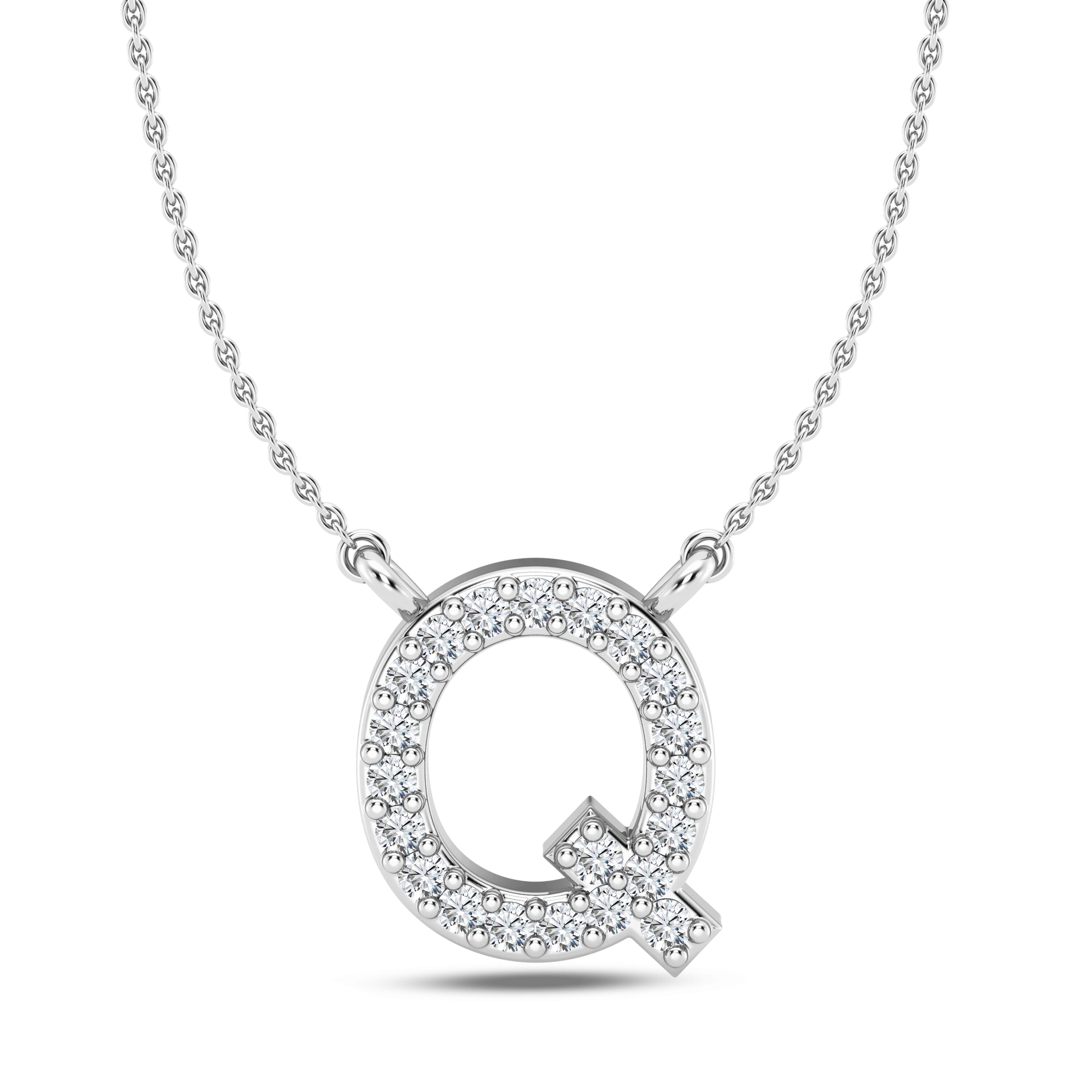 Diamond Initial Necklace – Q